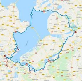 Cycle tour in North Holland - map
