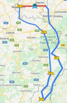 Vierländer-Vennbahn-Tour - Karte